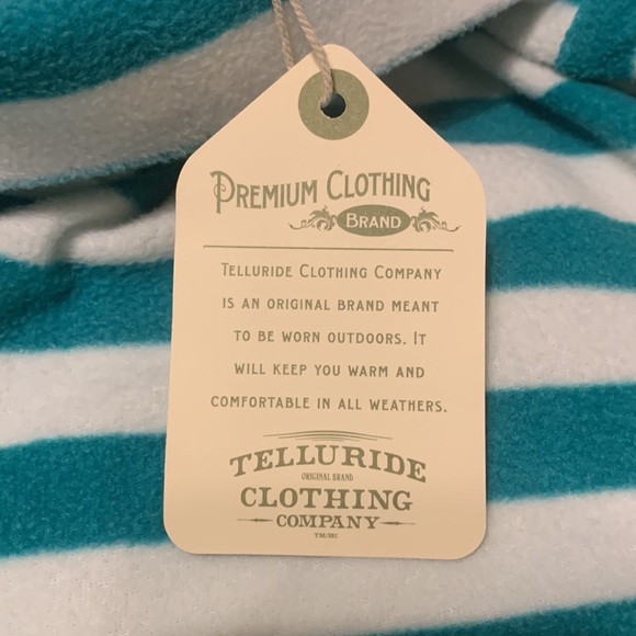 NWT. Telluride Clothing Company striped turtleneck fleece with thumb holes. - Picture 5 of 5